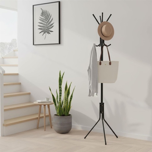  porte-manteau moderne en métal noir 