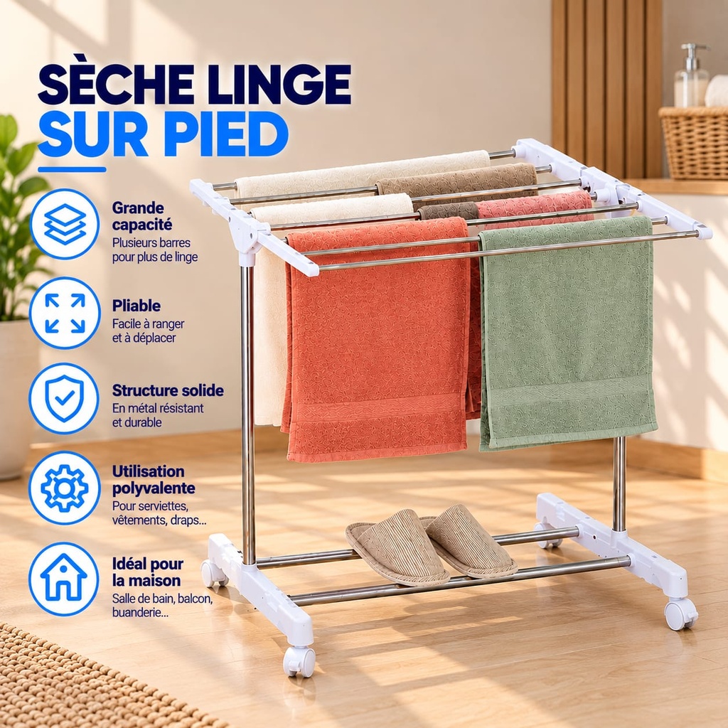 Sèche Linge Mobile Multifonctionnel