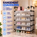meuble à chaussures transparent modulable