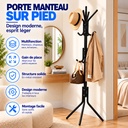  porte-manteau moderne en métal noir 
