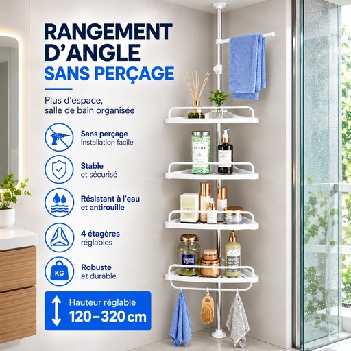 Étagère de douche d’angle