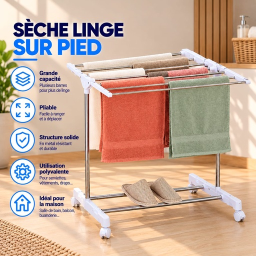 Sèche Linge Mobile Multifonctionnel